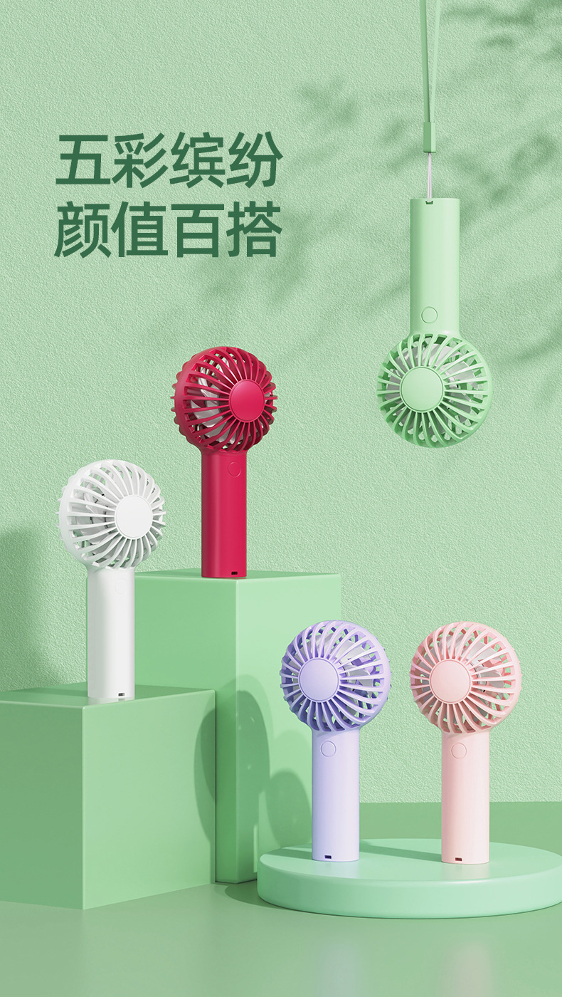 Wholesale of new cross-border portable handheld mini fans, mini desktop small charging fans and USB handheld fans pic 13