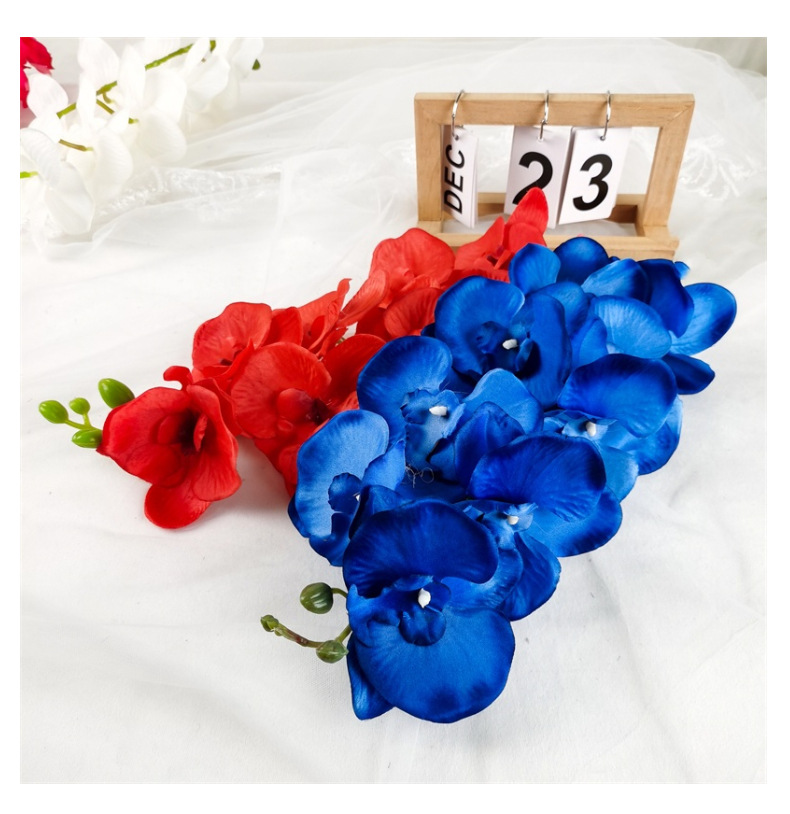 蝴蝶兰仿真花假花婚庆家居庆典装扮户外酒店装饰拍照摄影道具详情15