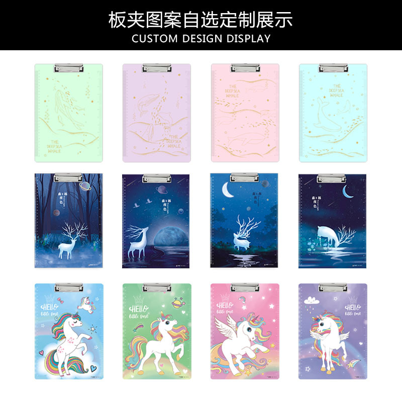 New best-selling vertical strong document single clamp, conference contract materials folder, gold-embossed plate clamp customization pic 4