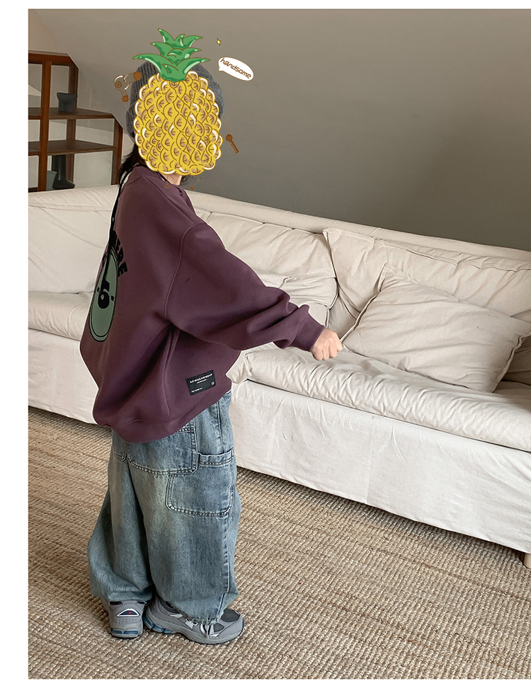 童装2024新款卫衣儿童卫衣男童时髦潮打底衫韩版宝宝上衣男孩宽松详情39