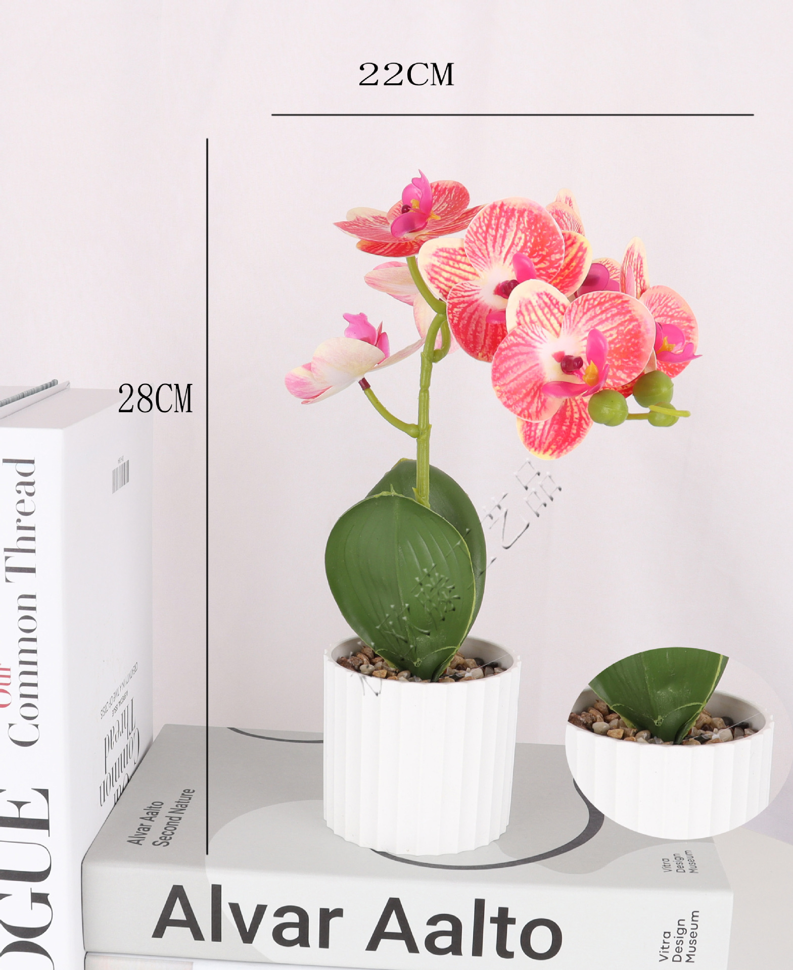 3D simulation Phalaenopsis 5-head potted plants/simulation bonsai/simulation flower creative interior small ornaments/Amazon factory direct pic 5