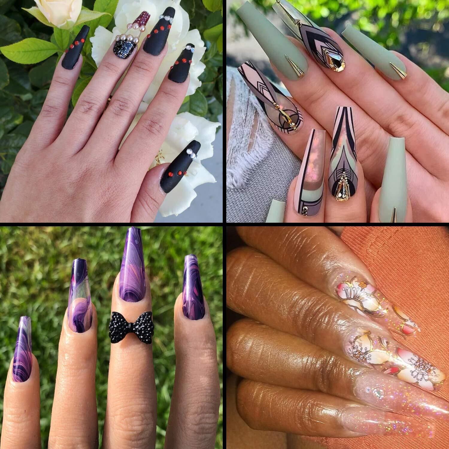 500片袋装假指甲沙龙甲长尖甲透明欧美跨境新款指甲详情12