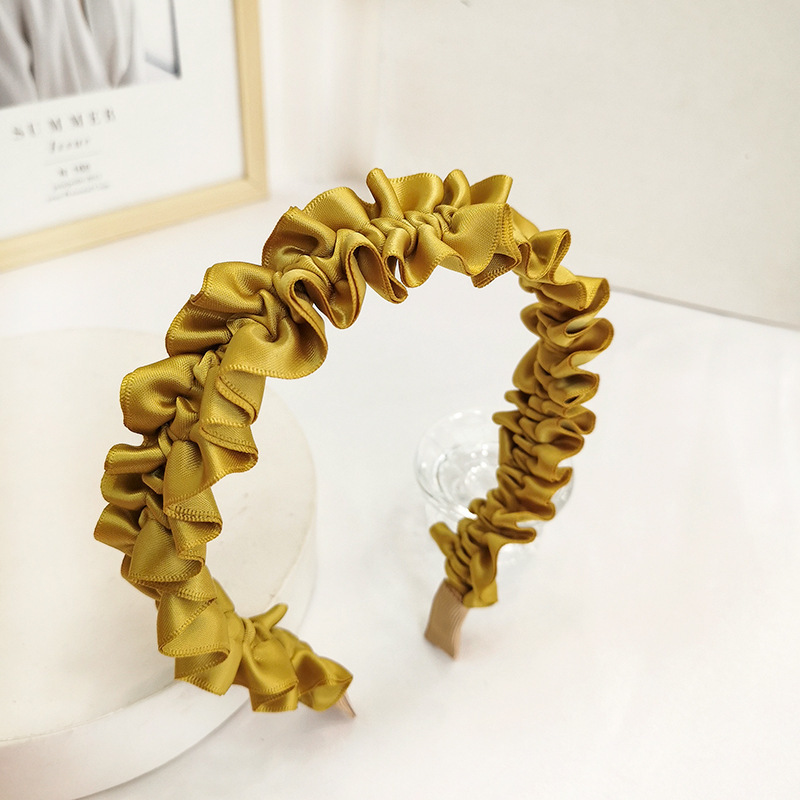 Korean-style versatile pleated hair accessories, cross-border European and American large intestine headbands, retro French satin facial hair clips, headwear and hair bands pic 19