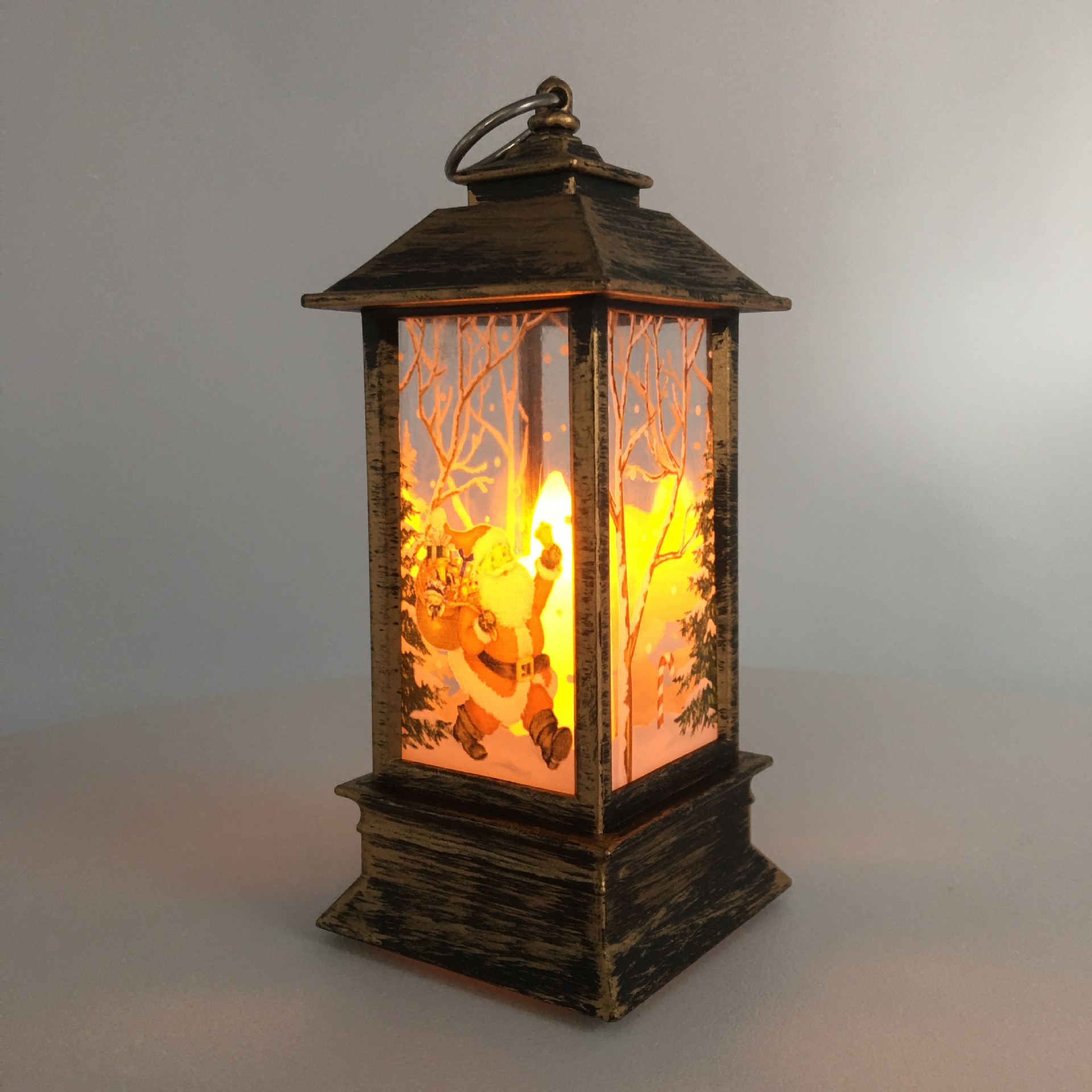 2021 New retro small square wind lamp, Christmas gift and handicraft, night light, LED snowman for the elderly, decorative lamp pic 5