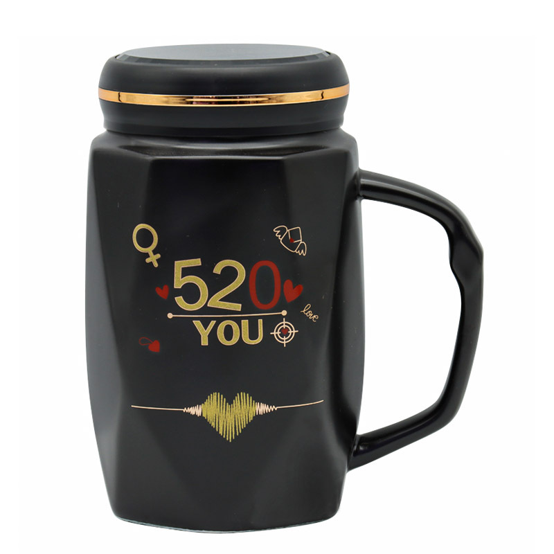 情人节陶瓷杯创意数字520情侣杯1314对杯男女朋友礼物七夕礼品带盖带柄勺套装高档礼盒支持做客logo工厂直供详情2