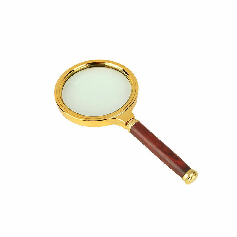 Wood grain high-definition magnifying glass, handheld portable magnifying glass, glass lens magnifying glass, reading gift for the elderly pic 6