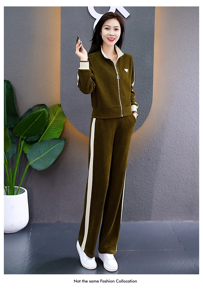 运动套装女春秋款立领两件套2024年新款秋季洋气卫衣卫裤休闲套装详情20