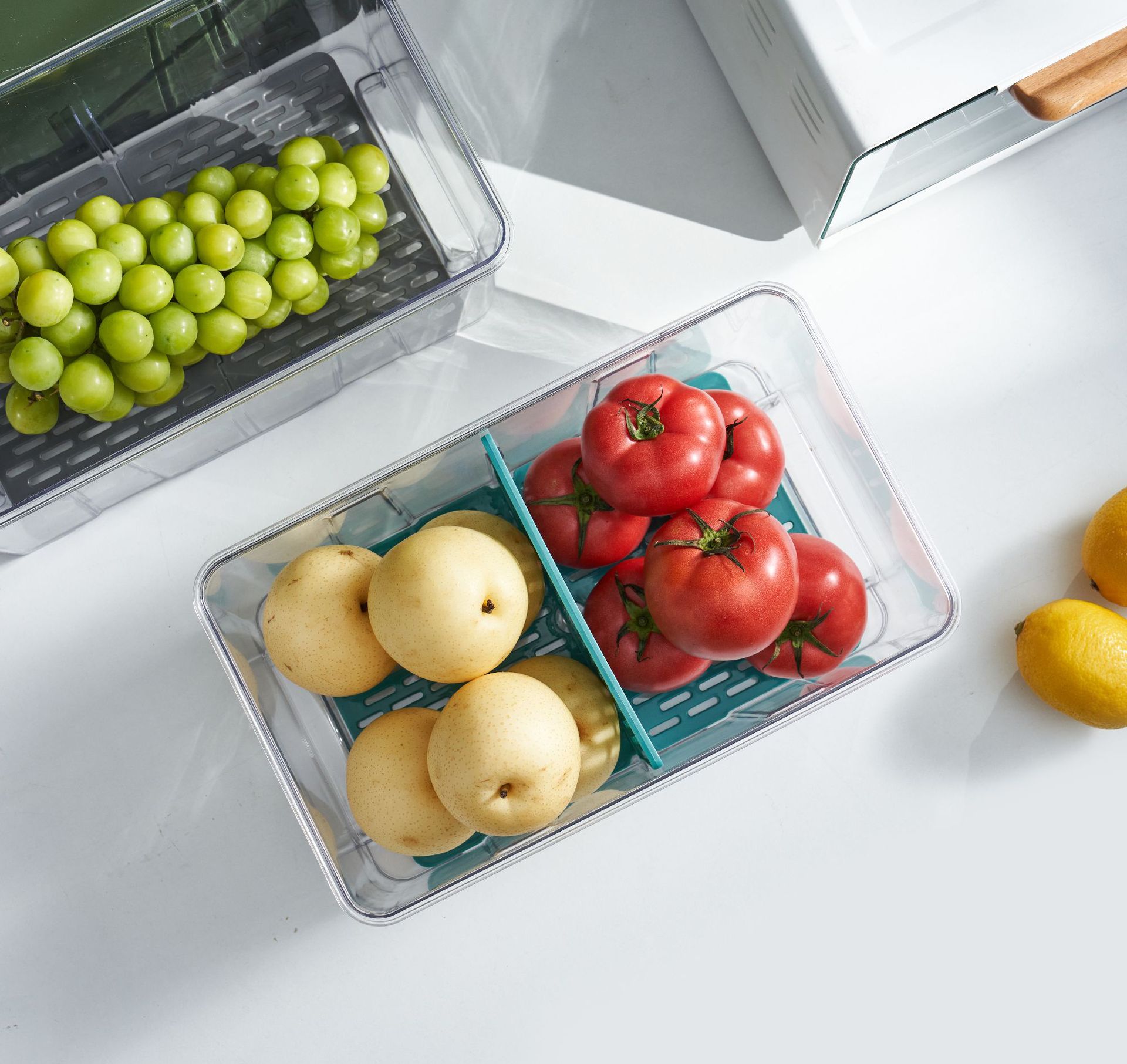 家用抽真空保鲜收纳盒食品密封透明沥水罐厨房冰箱冷冻收纳储物盒详情7