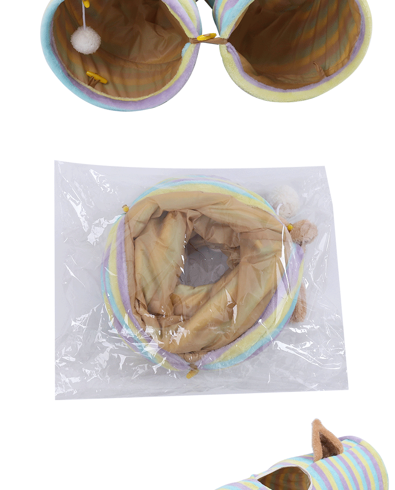 Productos para mascotas amazon nuevo gato orejas recto tubo plegable gato túnel desde hi sonido de papel gato túnel juguetes pic 13