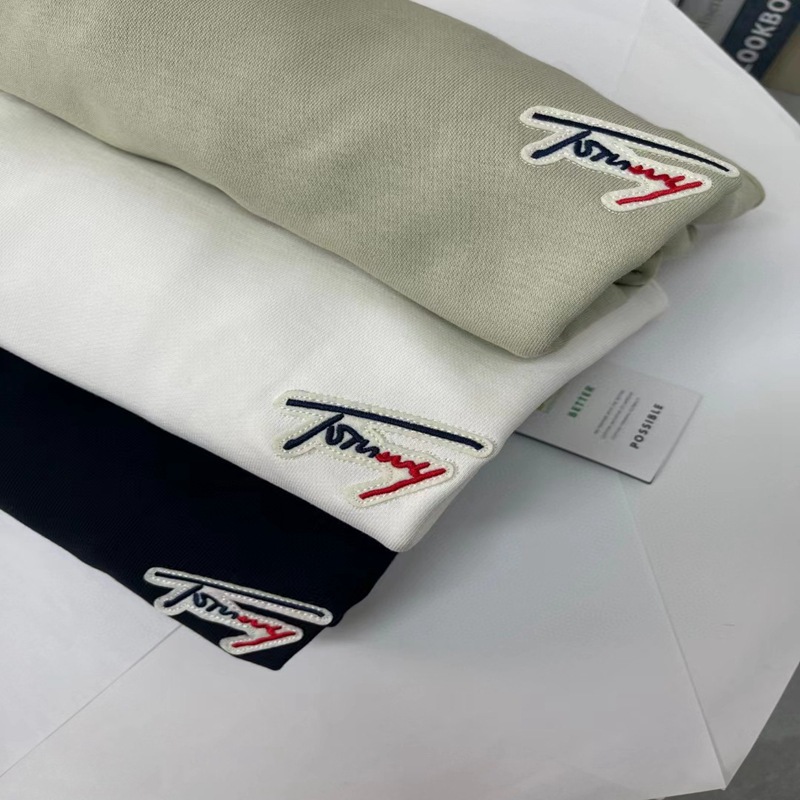 TOMMY汤米23秋冬新款经典字母小标刺绣圆领套头男女情侣款卫衣详情7