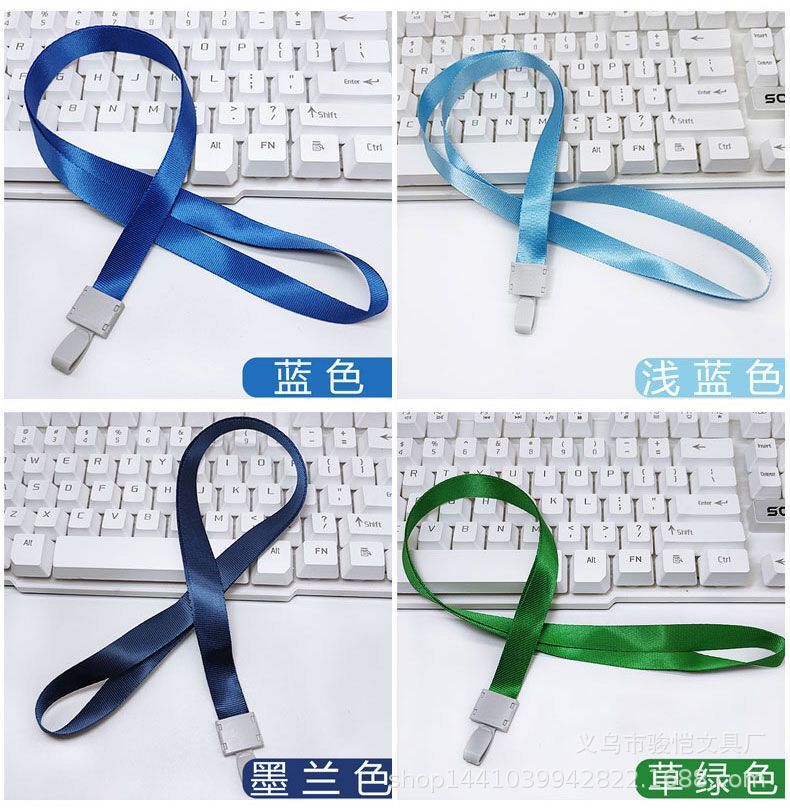 证件卡套挂绳1.5cm一体扣塑料扣挂绳印logo卡绳胸卡员工吊绳详情8