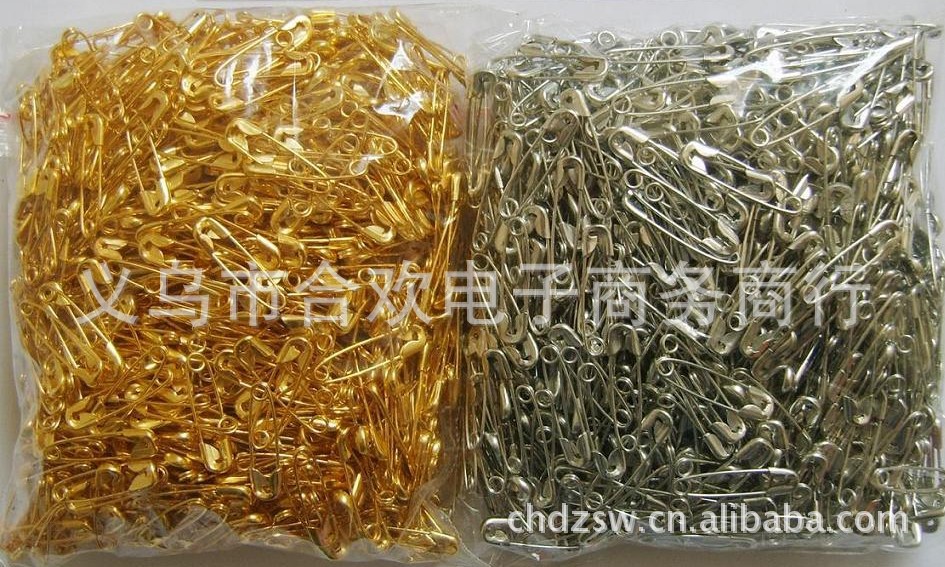 义乌小号1000个19MM000#金色银色安全吊牌小别针扣针关针安全别针详情11