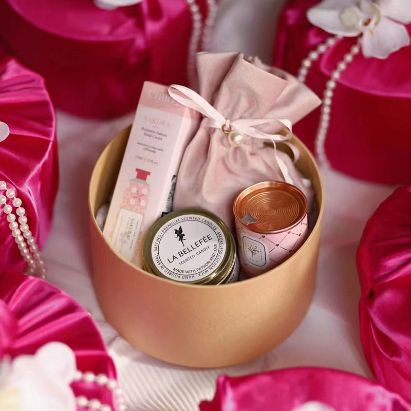 大圆形牛皮纸盒小红书伴手礼盒INS饼干盒风吕敷DIY烘培包装圣诞节详情8