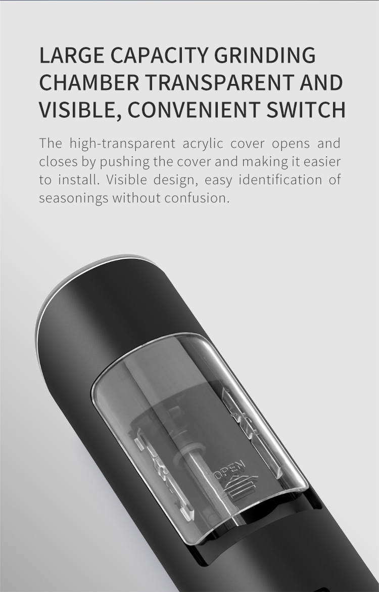 新款研磨器家用黑胡椒海盐研磨器创意重力感应式电动研磨器批发详情10