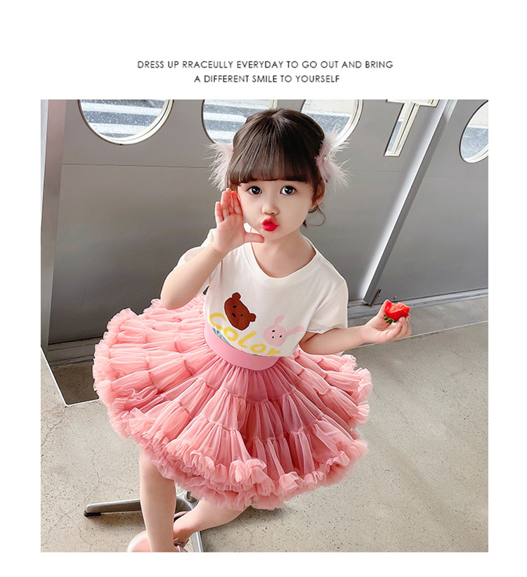 2024新款tutu裙半身裙儿童蓬蓬裙凸凸裙二代加蓬款女孩蛋糕裙子详情23