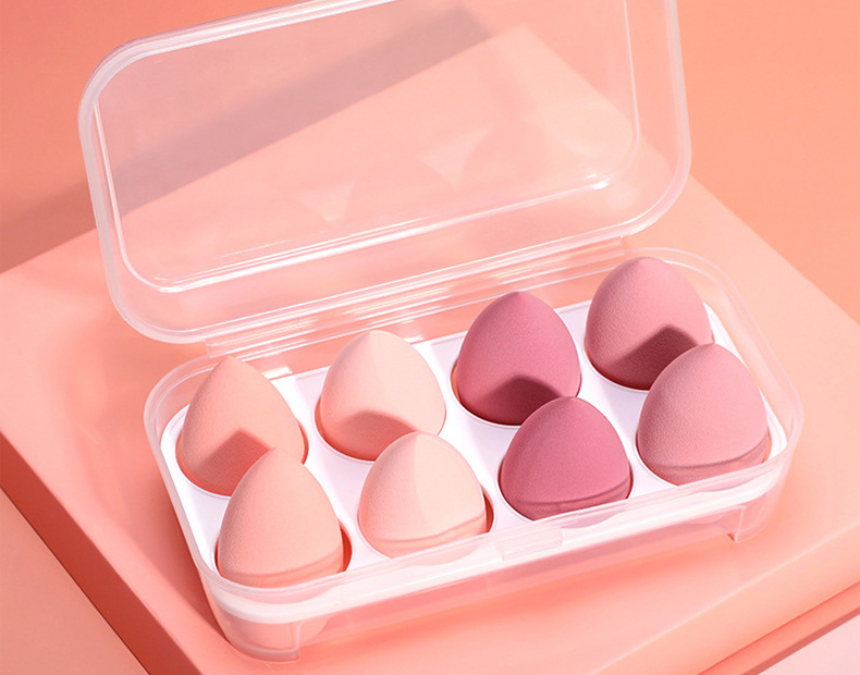Egg box beauty egg set, super soft, no powder, makeup foundation puff, makeup egg dry and wet dual-purpose, 8 compartments pic 9