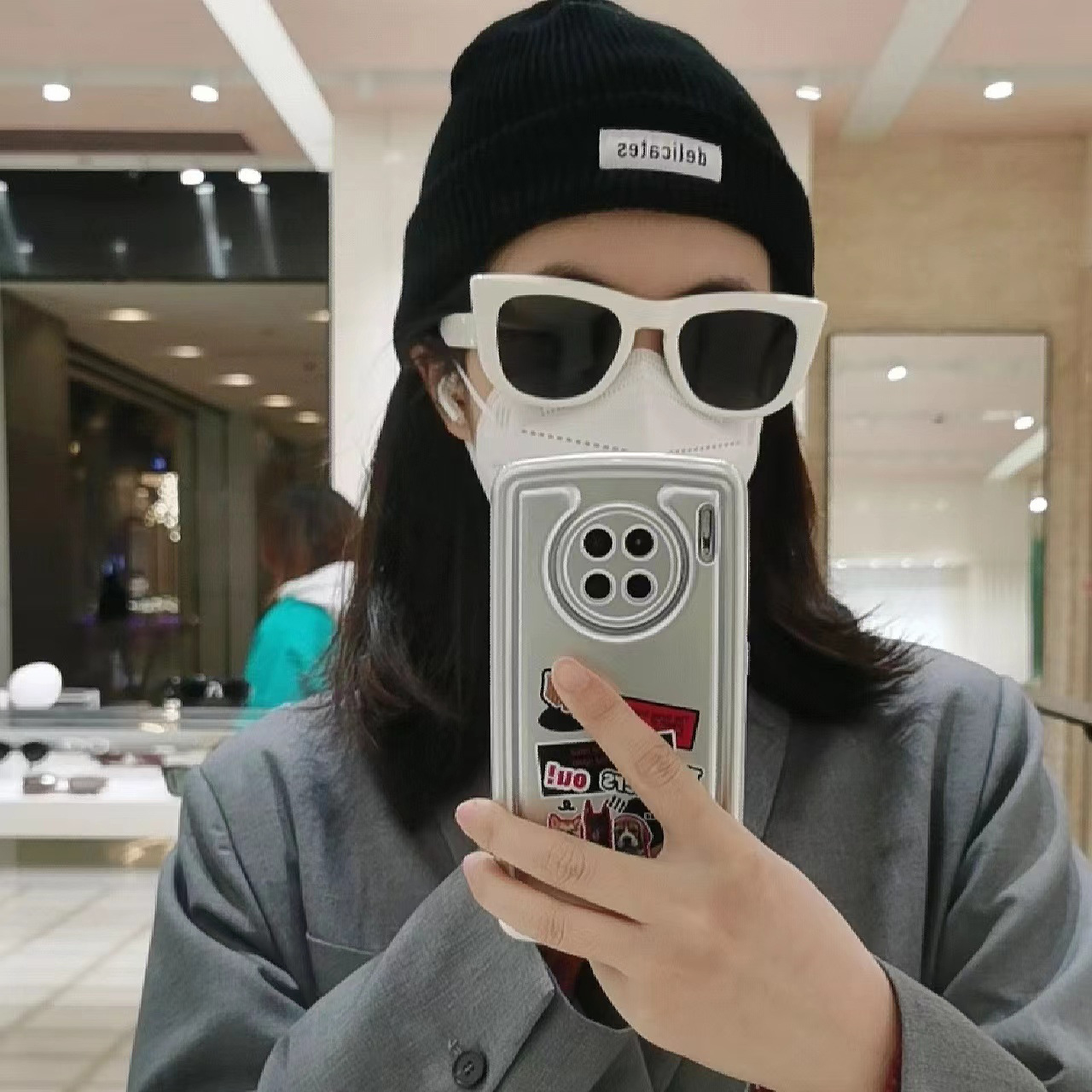 墨镜gm女士复古小框太阳眼镜 猫眼太阳镜墨镜 防紫外线sunglasses详情4