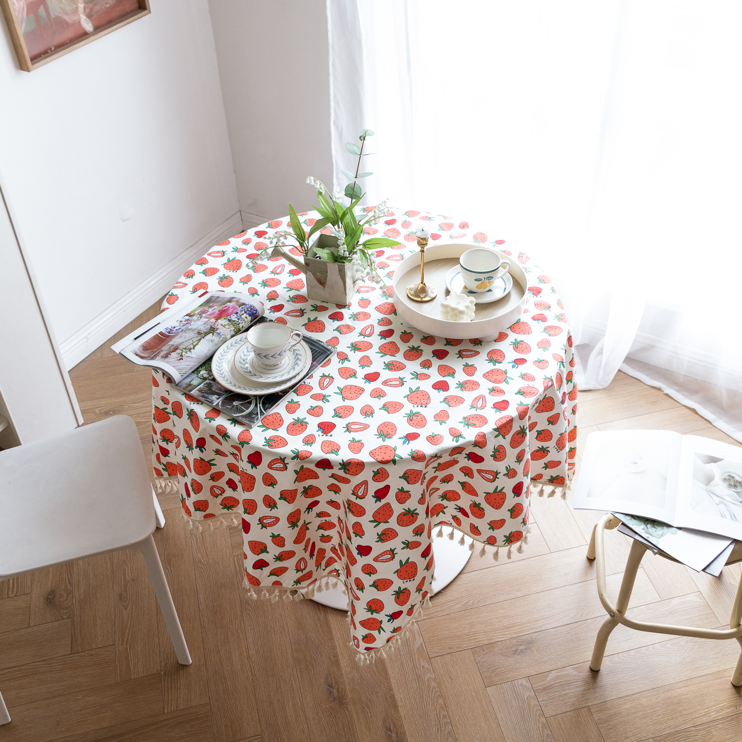 Tablecloths, fresh and simple tablecloths, country-style strawberry table MATS, table covers, Japan, South Korea, Taiwan, Hong Kong, foreign trade pic 17