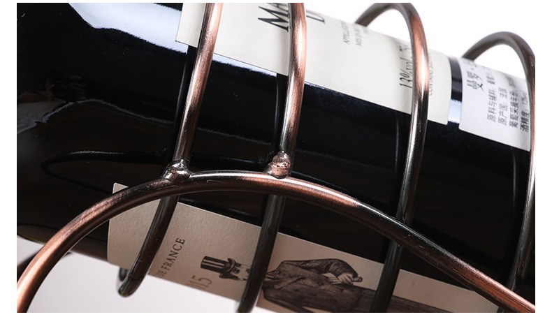 弹簧手提红酒架摆件 欧式葡萄酒架 创意红酒架工艺酒架 铁艺红酒架 手提红酒架 桌面摆件 葡萄酒酒架 酒吧用品 酒店用品 详情14