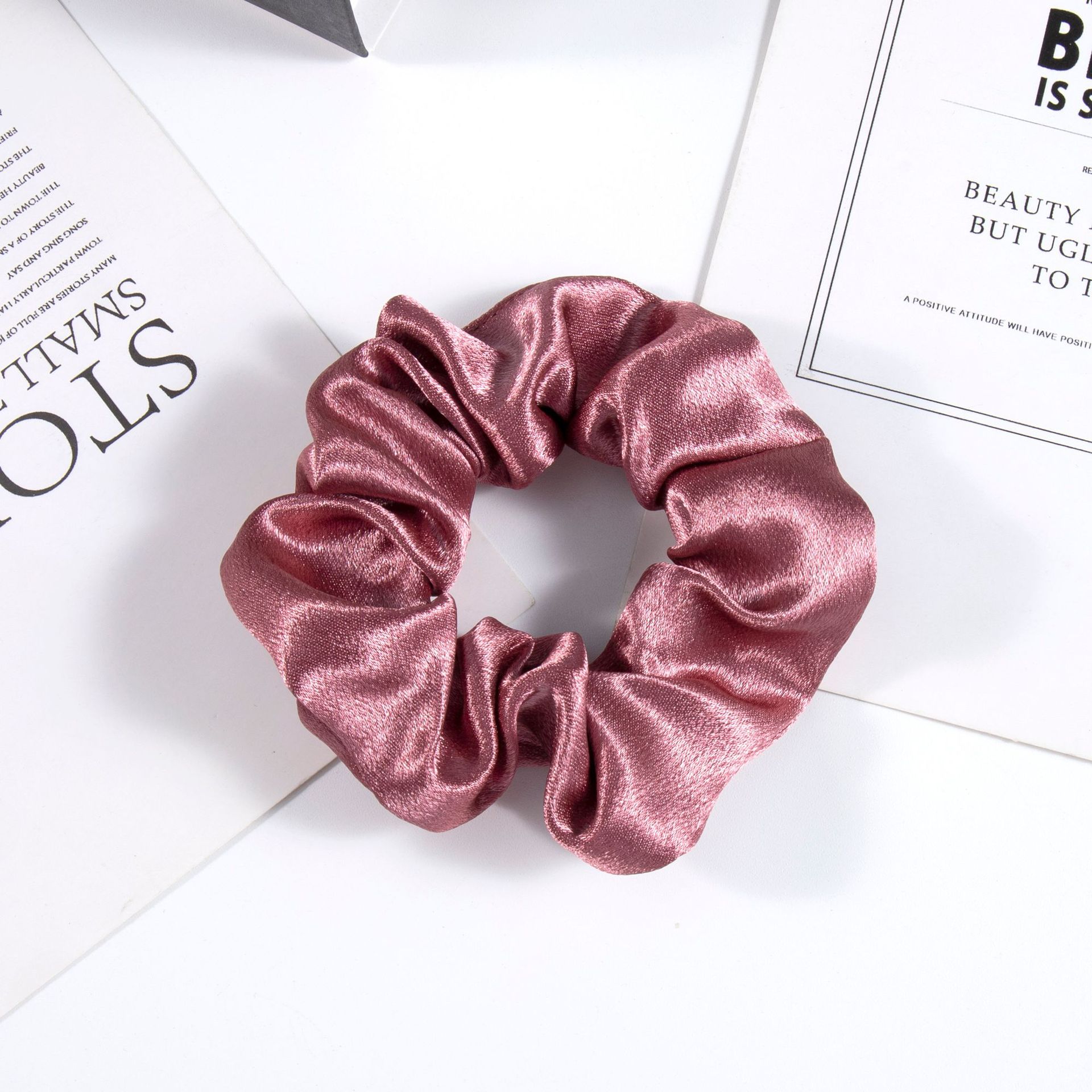 National trend series, retro solid color high-quality large intestine hair band, large intestine ring headwear, large rubber band pic 21