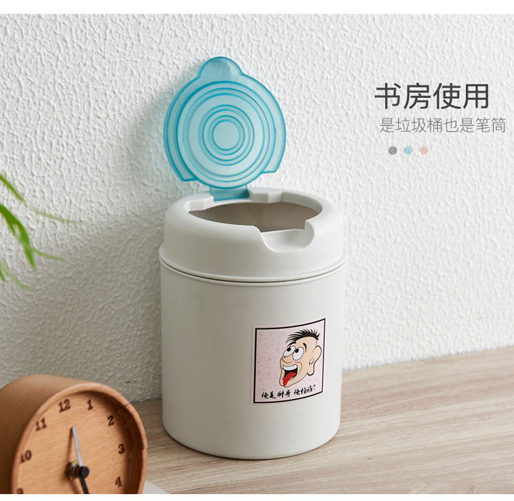 The new mini desktop trash can from X127 manufacturer is a creative household product with a lid for office and bedroom garbage storage pic 12