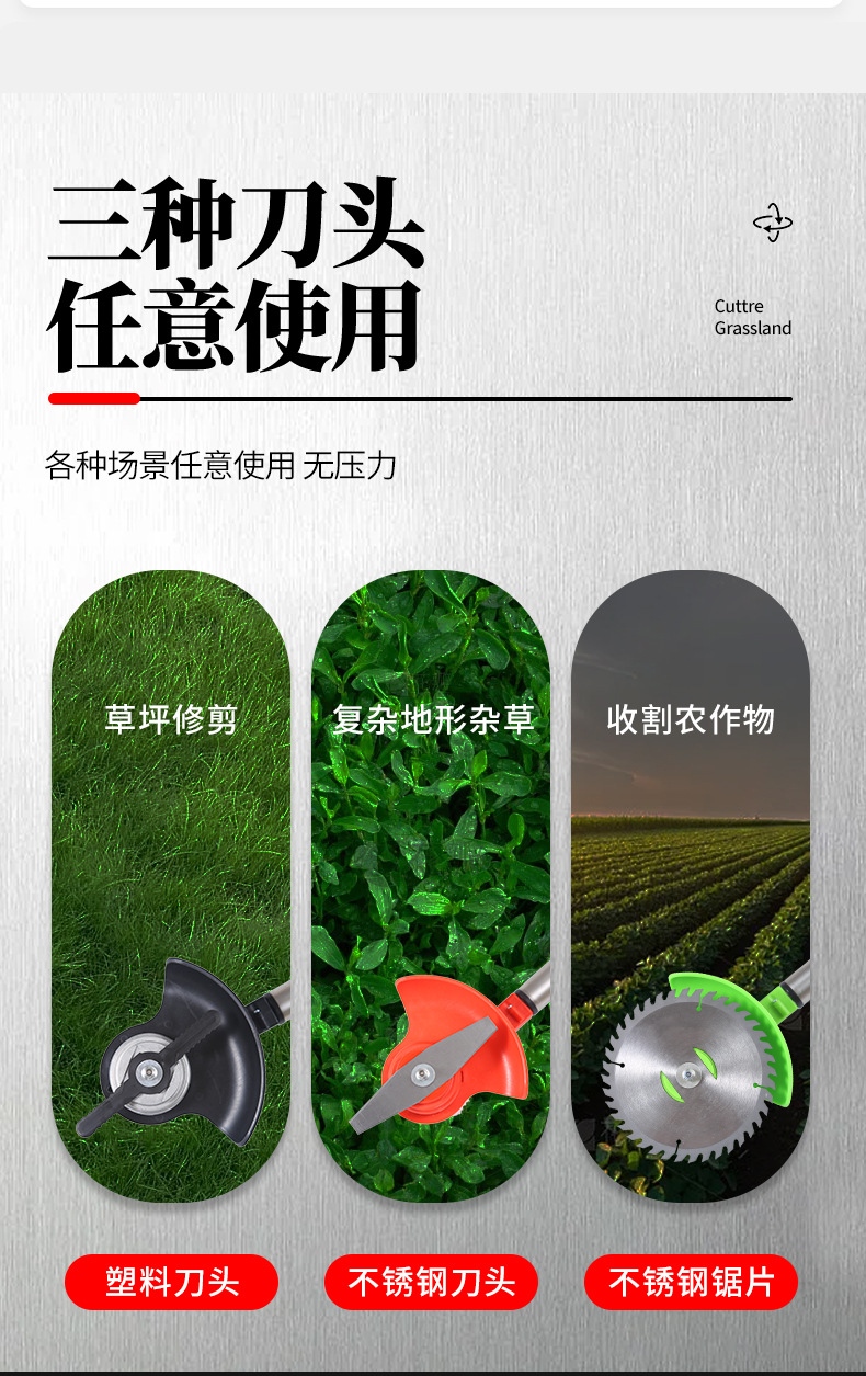 Wholesale of cross-border exclusive lithium battery lawn mowers, handheld rechargeable lawn mowers, and foldable lawn mowers for foreign trade pic 4