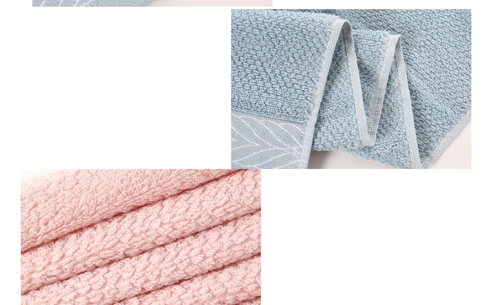 Pure cotton thickened household adult towel, plain color, broken willow leaf soft absorbent face towel gift box wholesale pic 16