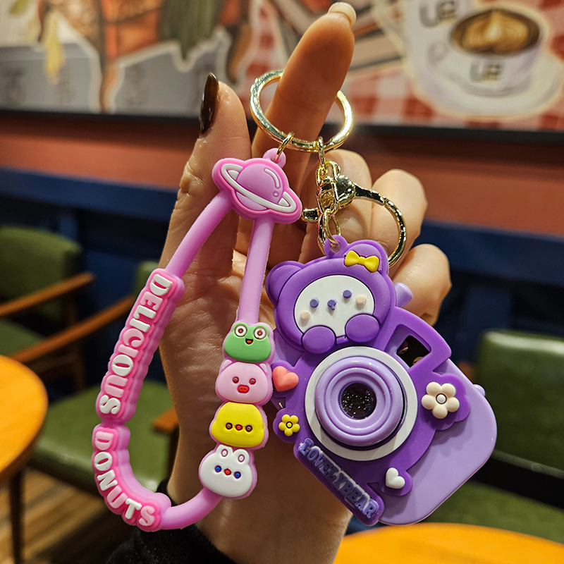 卡通眼镜牛仔裤狗狗投影相机钥匙扣汽车包包钥匙链挂件网红小礼品详情17