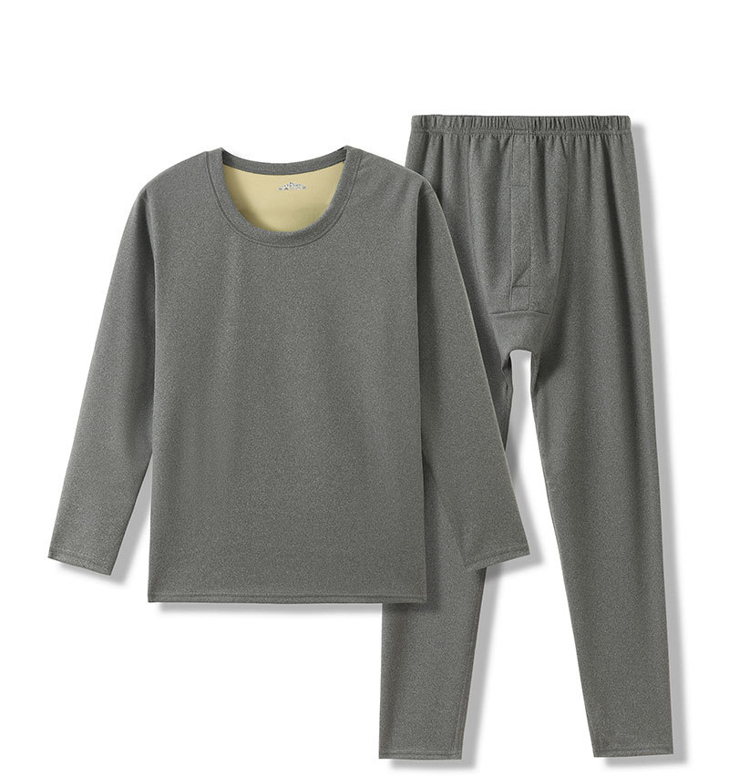 HD秋冬德绒保暖内衣男女士套装AB面圆领秋衣秋裤T9908高详情6