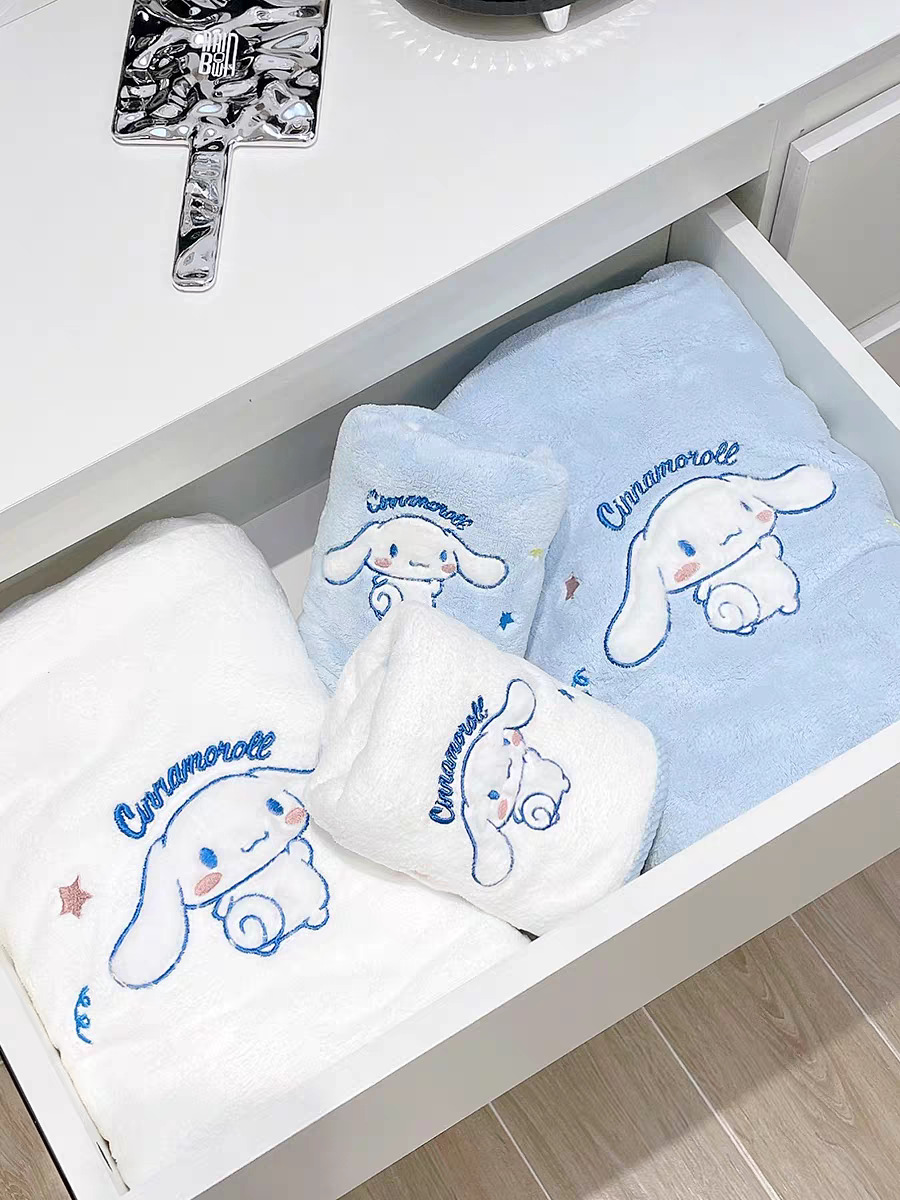 玉桂狗毛巾浴巾套装吸水加厚大尺寸柔软珊瑚绒速干详情7
