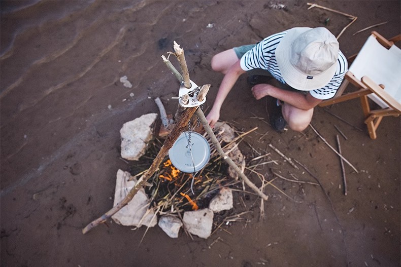 Outdoor camping bonfire tripod, triangular piece hanging pot, picnic fire stand, aluminum alloy tripod, camping supplies pic 29