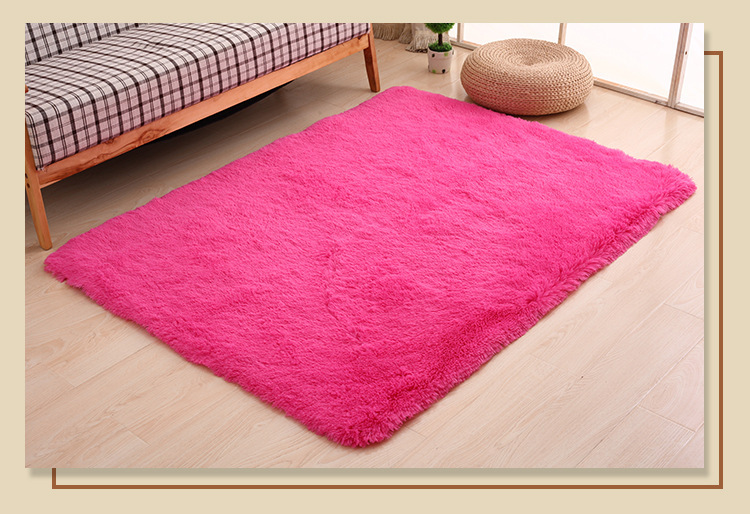 简约现代长毛客厅地毯 丝毛地毯4.5cm卧室床边榻榻米地毯详情7