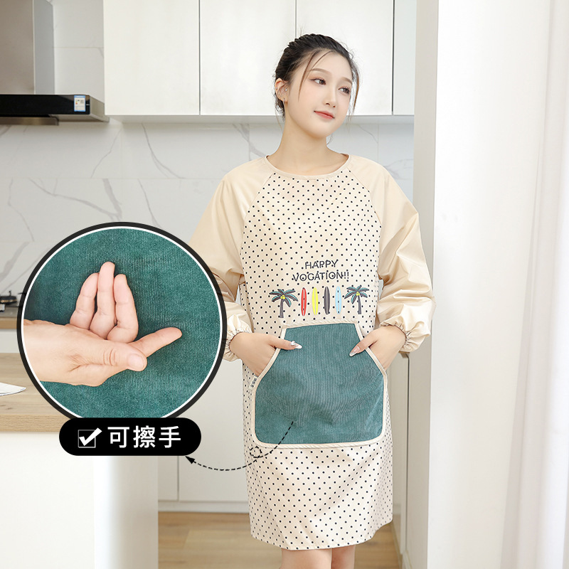 袖套大量批发卡通小熊刺绣棉袖套家务服务员防油污袖套亚马逊货源详情5