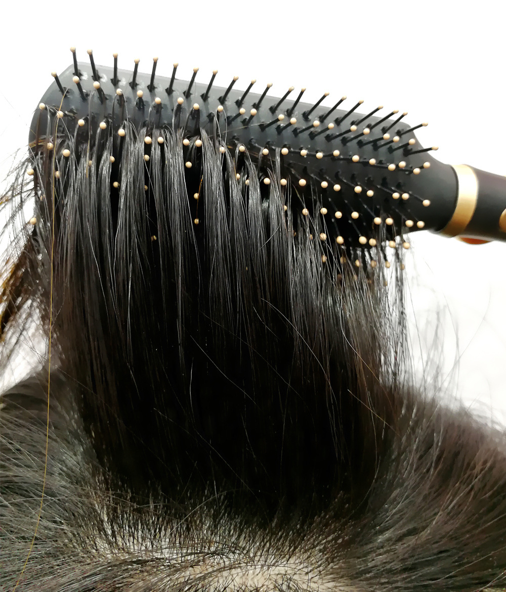 厂家现货塑料气囊按摩梳 美发卷发梳 盒装黑色卡通小猫平板梳子详情14