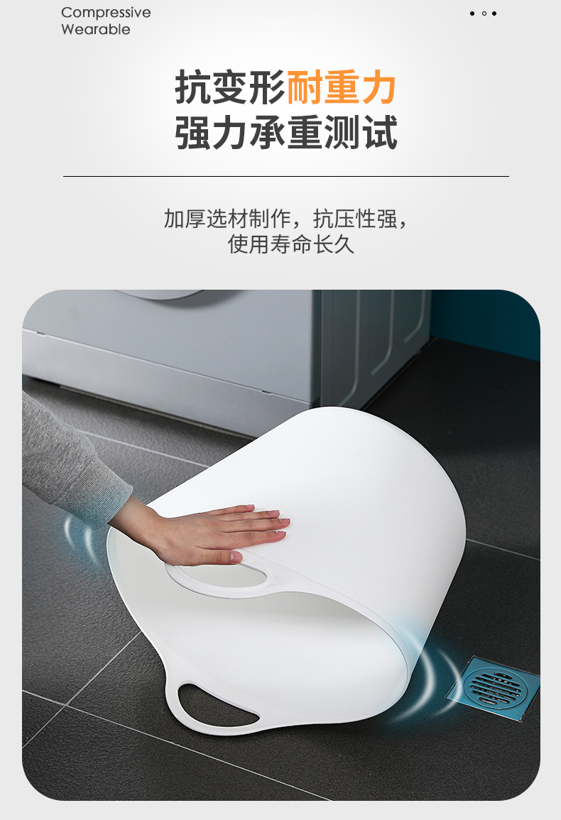 Household portable plastic dirty clothes basket, dirty clothes sorting and storage basket, toy basket, clothes laundry bucket pic 6