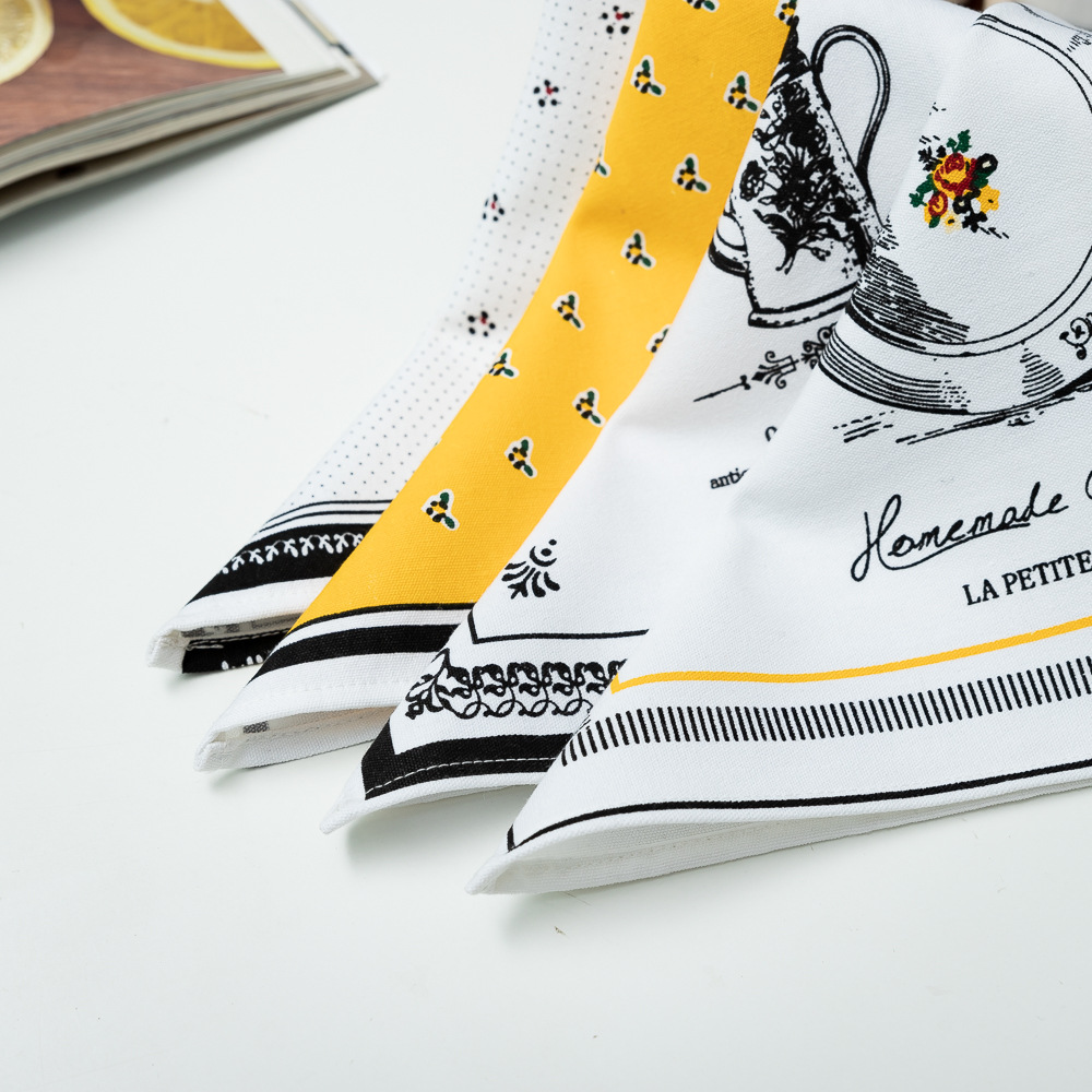 Nordic-style tea towels, placemats, cotton and linen fabric napkins, square home anti-slip napkins, cross-border food background cloth pic 6