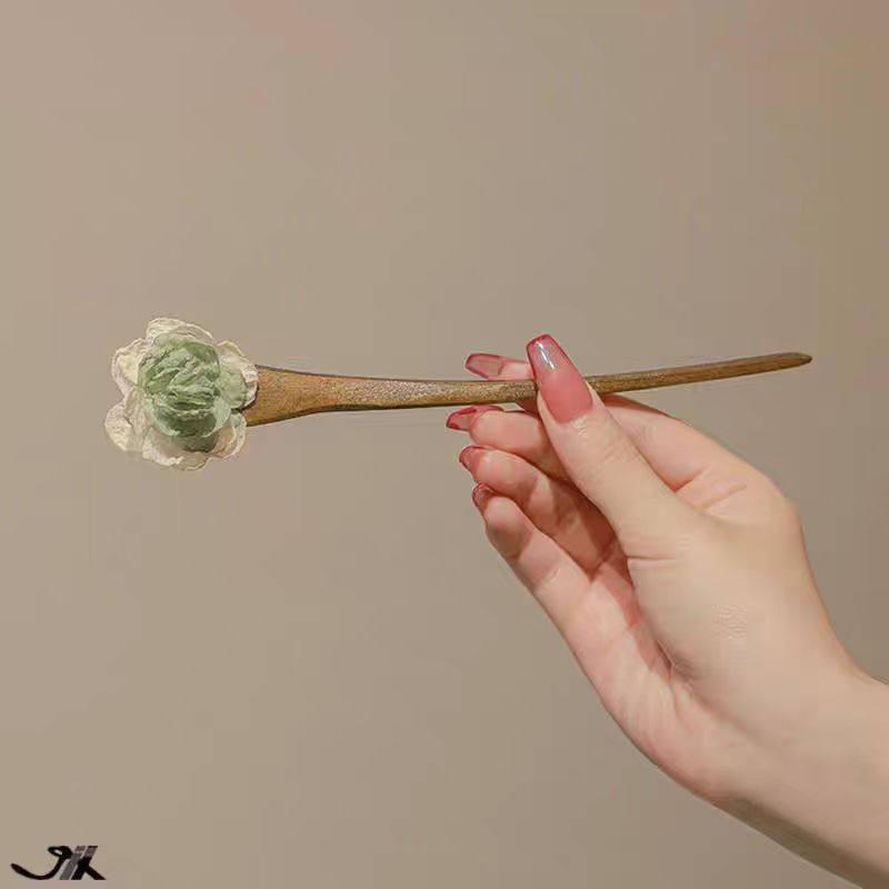 Dried flower hairpin, new Chinese-style high-end hairpin, wooden hairpin for women, ancient-style Hanfu headwear, Chinese-style walking hairpin pic 6