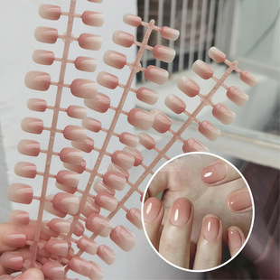 Wholesale of semi-finished finished peach blush nail pads, prefabricated nail pads, wearable nail pads, coded nail patches, gradient false nails pic 9