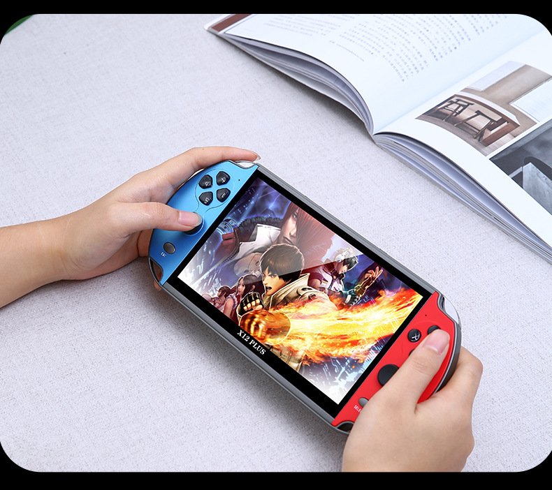 工厂直销 高品质 X12Plus双摇杆游戏机 7寸高清大屏PSP掌上游戏机 16G怀旧街机掌机详情15