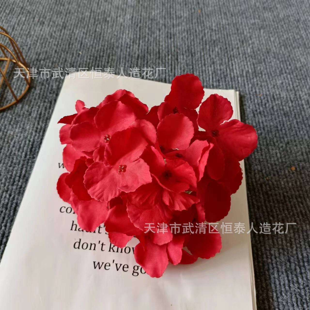 仿真绣球花头27片 婚庆花墙路引装饰花婚礼布置绢花摄影道具假花详情7