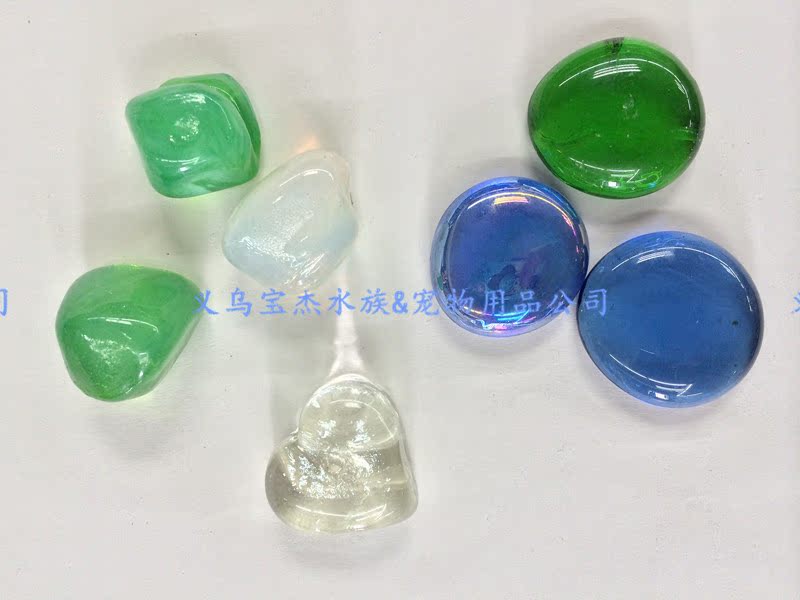 High-quality multi-color glass stone for fish tank landscape decoration and aquarium decoration pic 16