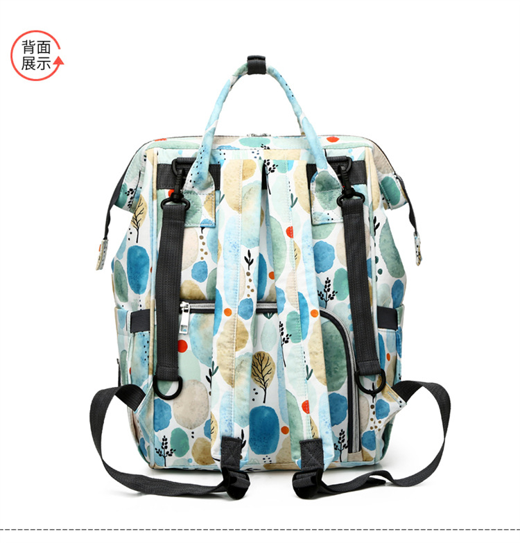Wholesale of new mom bags, large-capacity waterproof double-shoulder baby bags with baby bottles and diapers, ultra-light mom baby bags pic 22