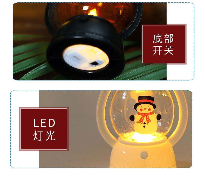 Christmas decorative wind lamps, portable led small oil lamps, illuminated horse lanterns, shopping mall decorations, gifts, scene arrangements, hanging ornaments pic 8