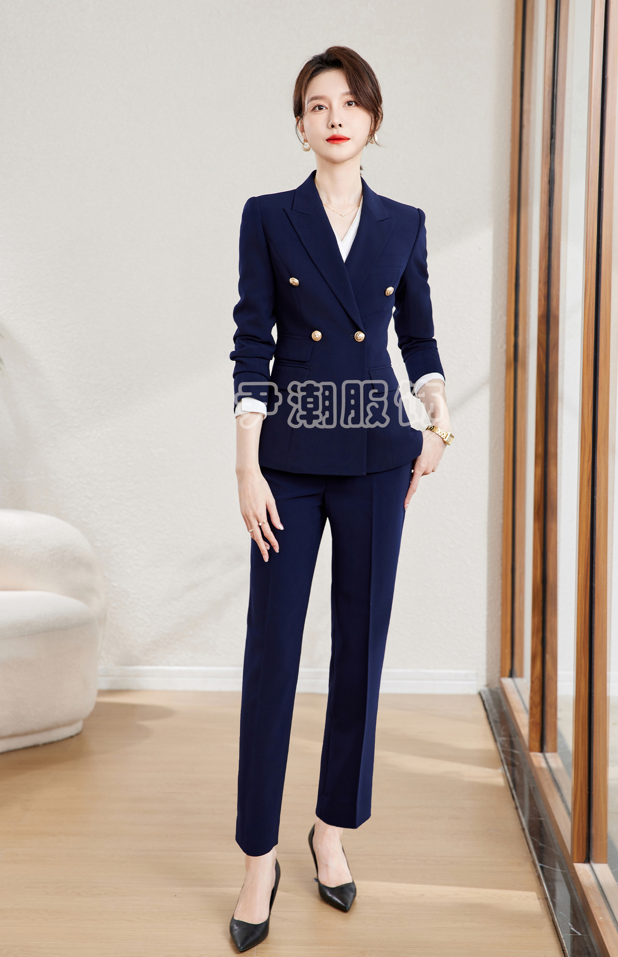 职业装时尚衬衫女装2024春季新款时尚气质百搭小个子管理白领工服详情29