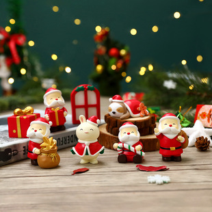 Christmas animal gifts, creative resin ornaments, Christmas rabbits, snowmen, elderly people, elk tabletons, home and living room decorations pic 6