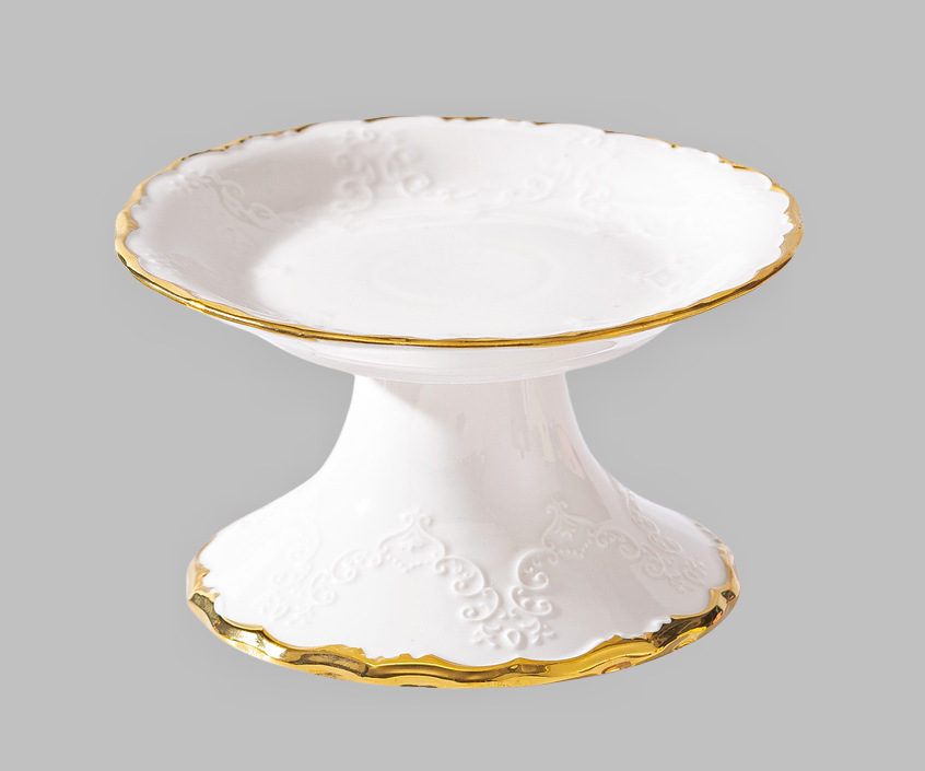 Wholesale of light luxury ceramic tableware sets, high-end gold-plated plates with gold edges pic 17