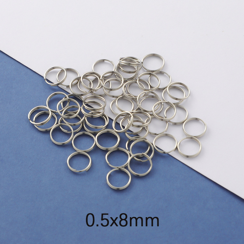 RUMNVNTY跨境热销精抛光不锈钢双圈钥匙圈饰品配件DIY圆环饰品圈详情19