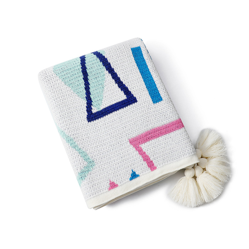 Bohemian windblown hair blanket, bay window blanket, knitted blanket, ethnic wave air conditioning blanket, tassel nap blanket pic 18