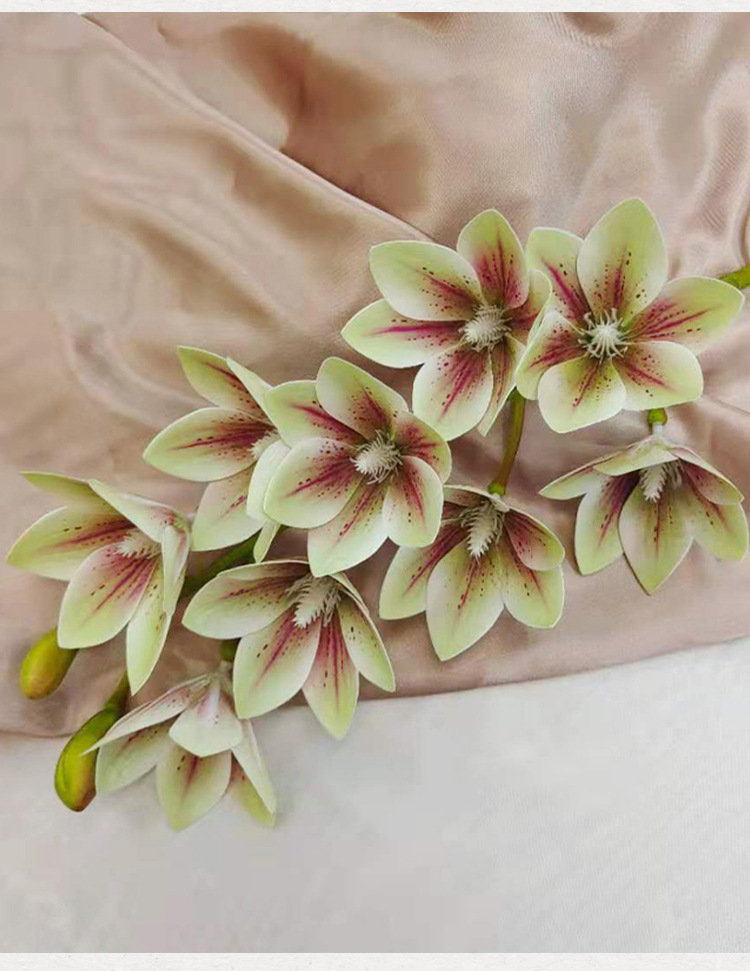 Single 9-head clematis imitation flower bouquets, wedding decorations, home interior decoration, office ornaments wholesale pic 13