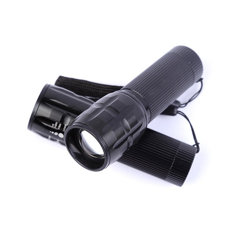 Gift flashlight, high-intensity aluminum alloy zoom three-speed LED small flashlight, retractable dry battery flashlight, waterproof pic 12